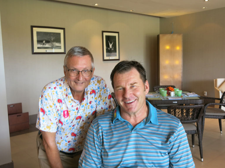 Editor with Sir Nick Faldo